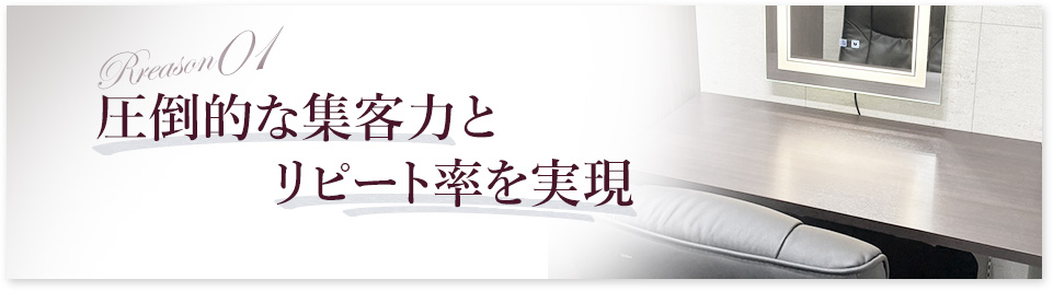 圧倒的な集客力とリピート率を実現